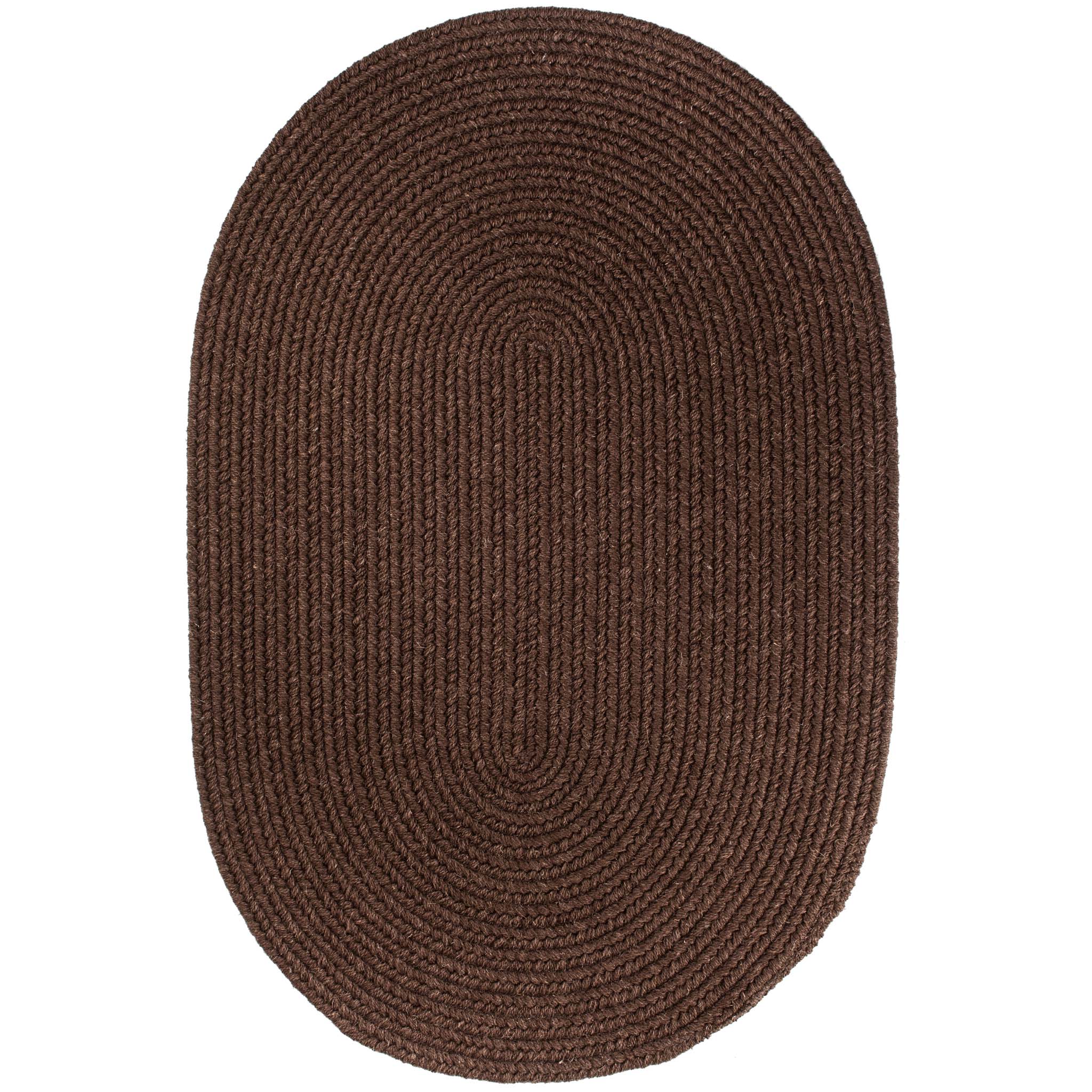 Ovular Rug Wool Solids Area Rug - Oval - S116 Walnut – Rhody Rug