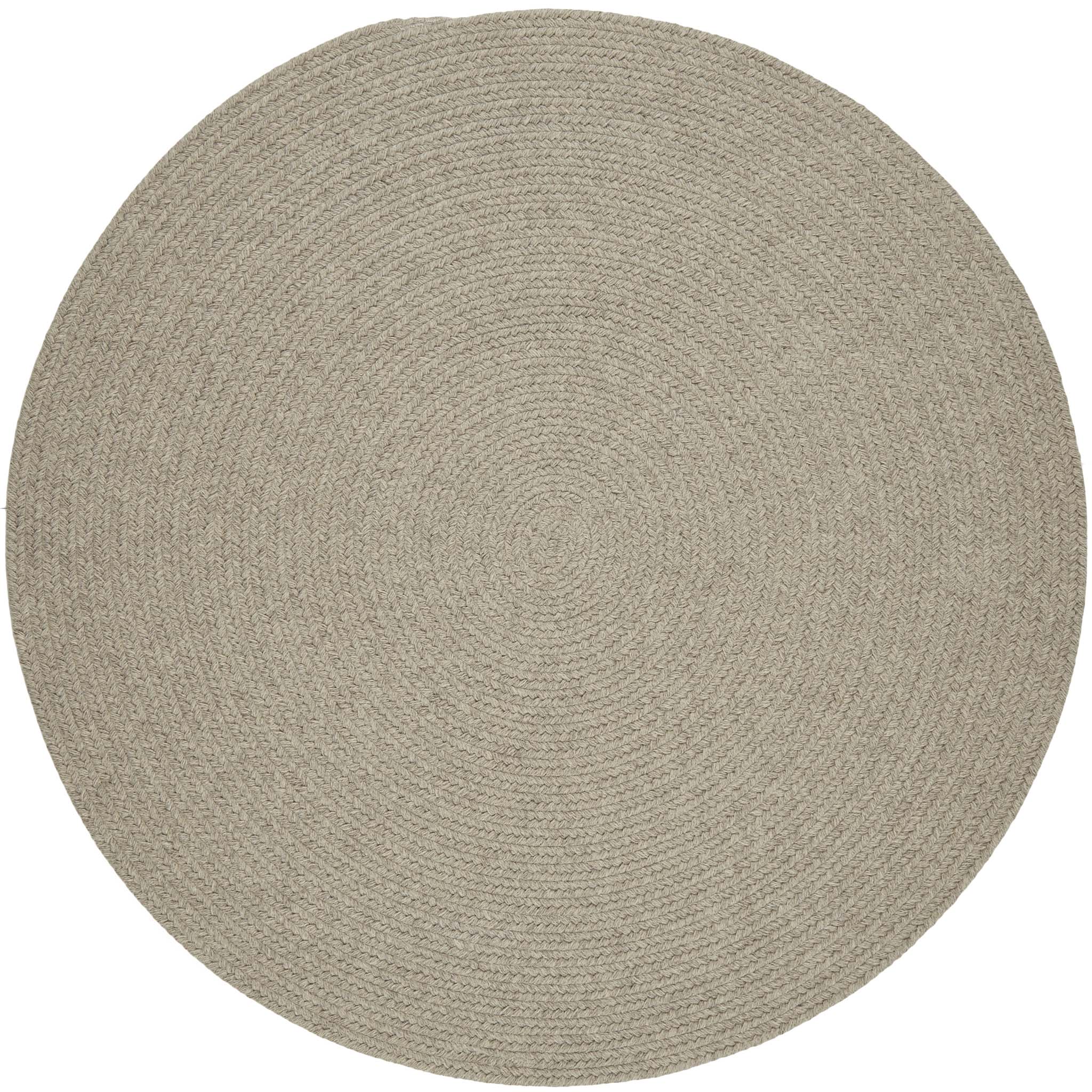 Round Grey Rug Wool Wool Solids Area Rug - Round - S123 Light Grey – Rhody Rug